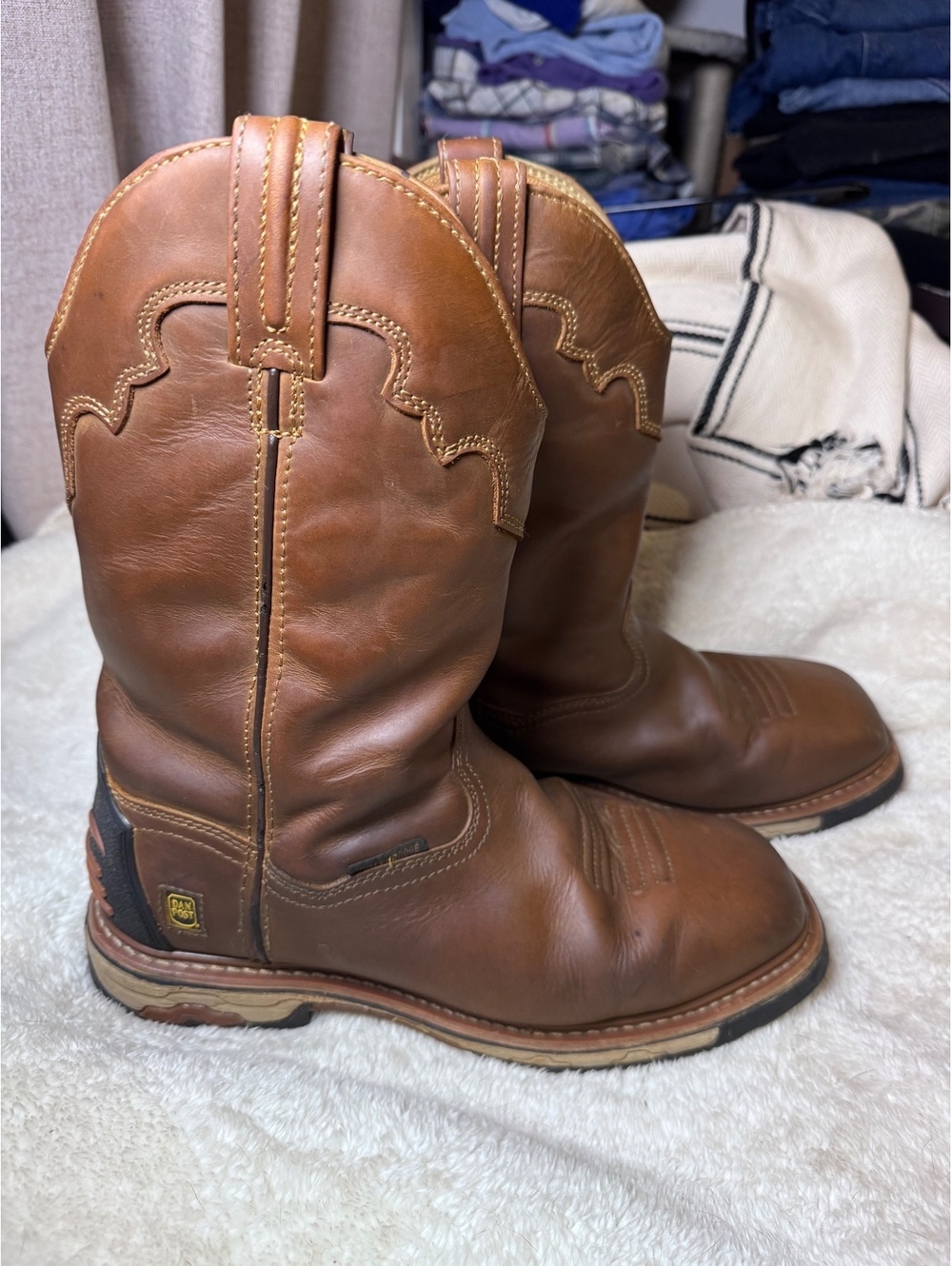 Dan Post Blayde DP69402 Men’s 10.5 D Waterproof Leather Western Work Boots Brown